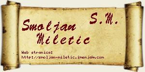 Smoljan Miletić vizit kartica